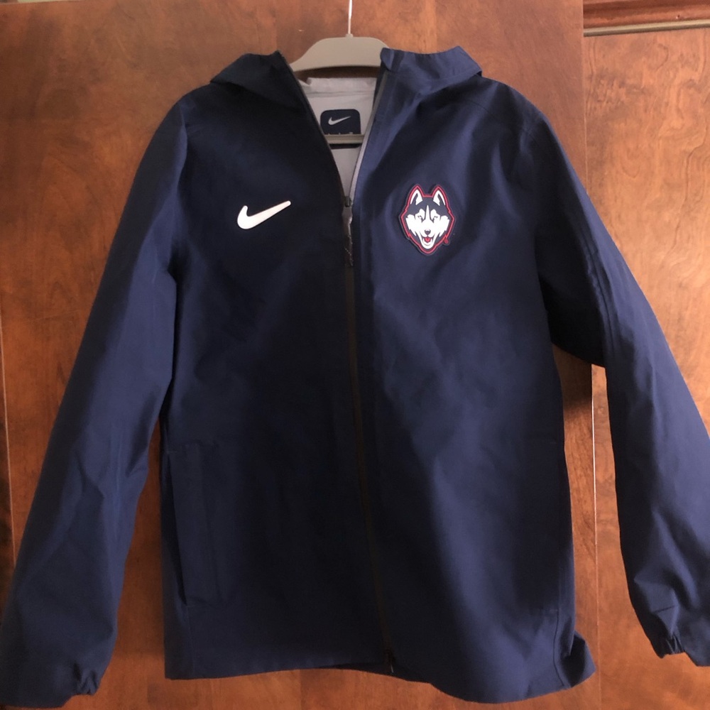 Nike Dark Blue Hooded Jacket with Logo